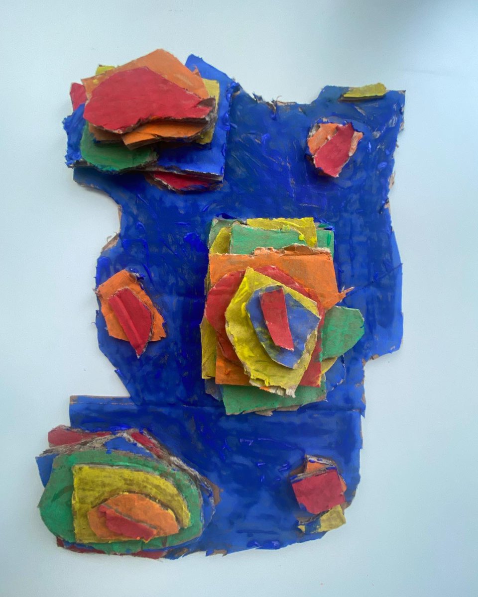 NET_Abbotsweld's tweet photo. Y3/4 created a 3D topographical map using cardboard, then painted the sculpture in the style of Jen Stark who uses bright colours and layers in her artwork. #netacademies #shapingfutures #art #sculpture https://t.co/QAAdLPOvzy