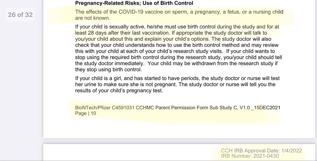 laworfiction's tweet image. To anyone who asserts that the mRNA jabs are 100% safe posing no risk to fertility or pregnant women or their unborn baby, explain how you know better than Pfizer?  This is their informed consent form…