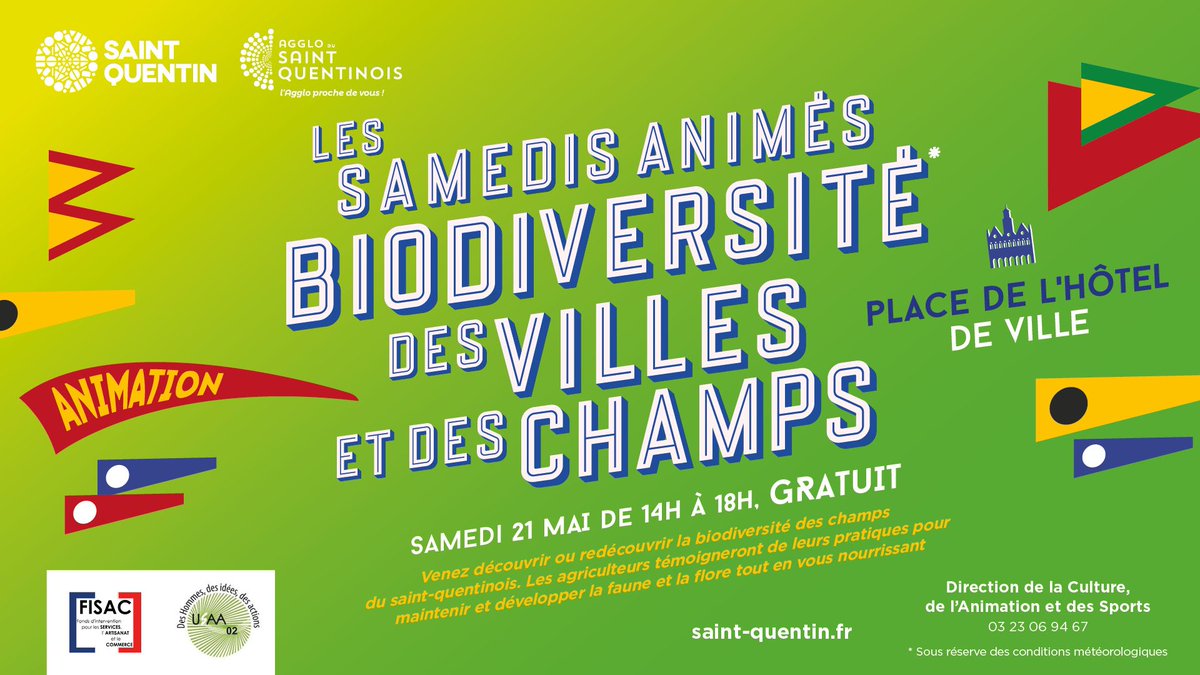 usaa_02's tweet photo. Samedi 21/5, RDV de 14 à 18h à @a_saint_quentin pour parler Biodiversité des villes et des champs!🐝🦋🕷🐞🌻🌾
@ecvass02 @BruCardot @hub_observateur @MhMoreaux 
@FredericMaele @SLhotte @MacarezF @aisnenouvelle https://t.co/GkXGv9YizJ