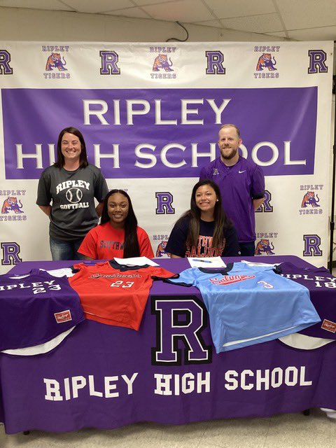 RHSSoftballTN's tweet photo. Congratulations to Mariah &amp; Maleyia as they continue their softball careers at Southwest Tennessee CC! @RipleyHighTN https://t.co/RcsQspJcSY
