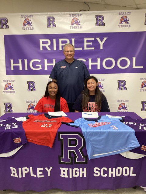 RHSSoftballTN's tweet photo. Congratulations to Mariah &amp; Maleyia as they continue their softball careers at Southwest Tennessee CC! @RipleyHighTN https://t.co/RcsQspJcSY
