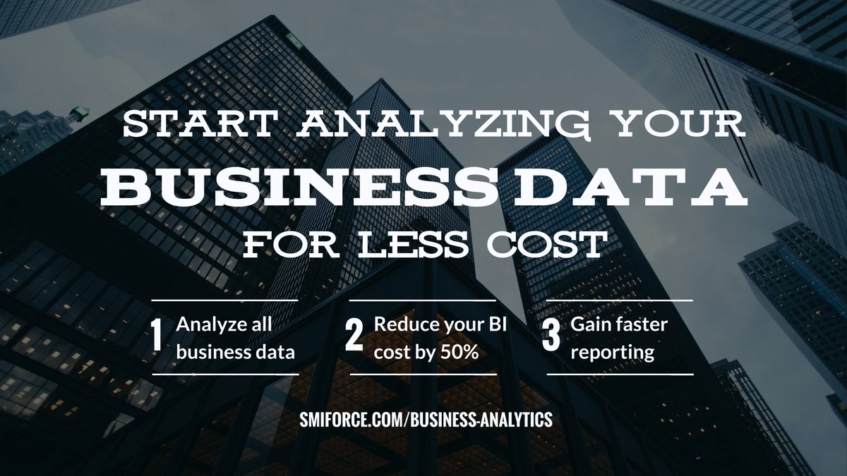 smi_force's tweet photo. Start using @smi_force's Business Analytics

Start using our solution &amp; services today and:
√ Lower your Business Analytics cost by 50%

√ Gain dynamic reporting &amp; dashboards across your business

√ Become proactive on business insights &amp; opportunities

#businessanalytics https://t.co/zMx4IXfvB0