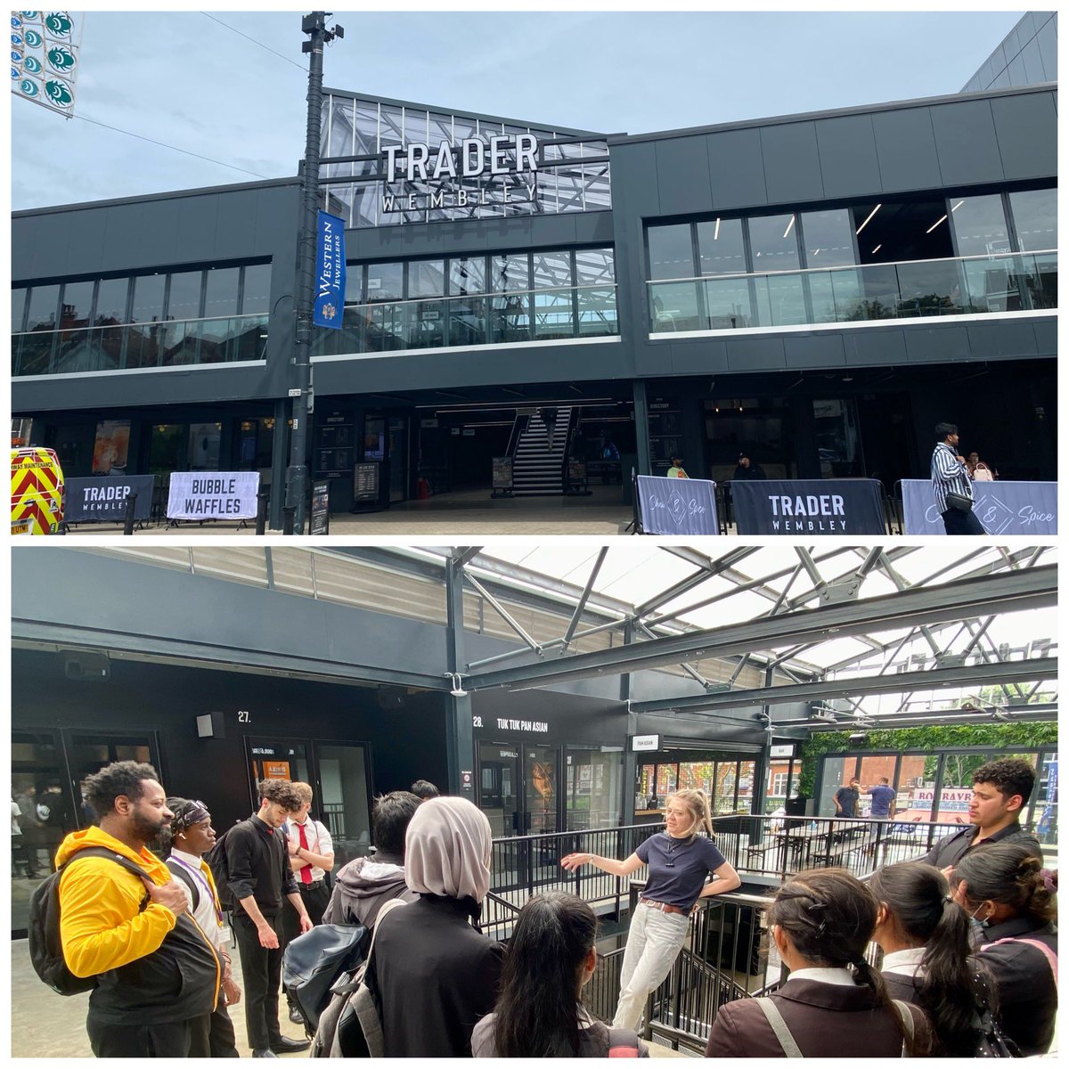 NCCBrent's tweet photo. #streetfood #sixthform #enrichment Today’s trip was to #ealingroad #wembley Harriet told us about @TraderWembley the latest street food market @SakonisW Dinesh told us about the origins of the business & we ran into Rupali (ex student) at #shreevenilals @danny_ncc @Brent_Council https://t.co/CMjLsyDHWu