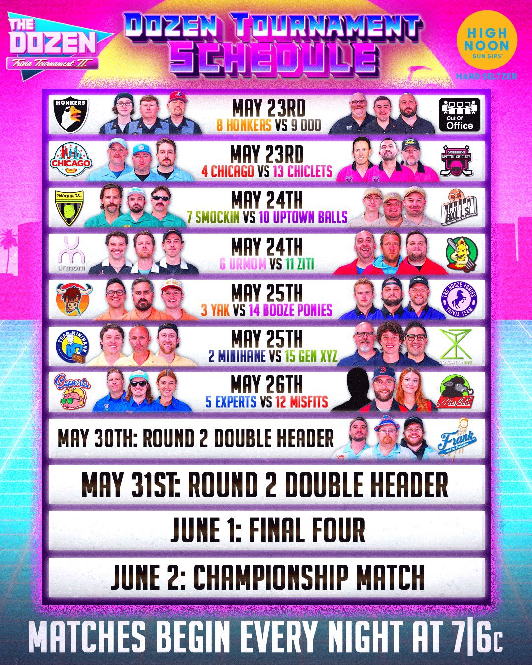 The Dozen Trivia on Twitter "🚨 HOT OFF THE PRESS 🚨 The schedule for