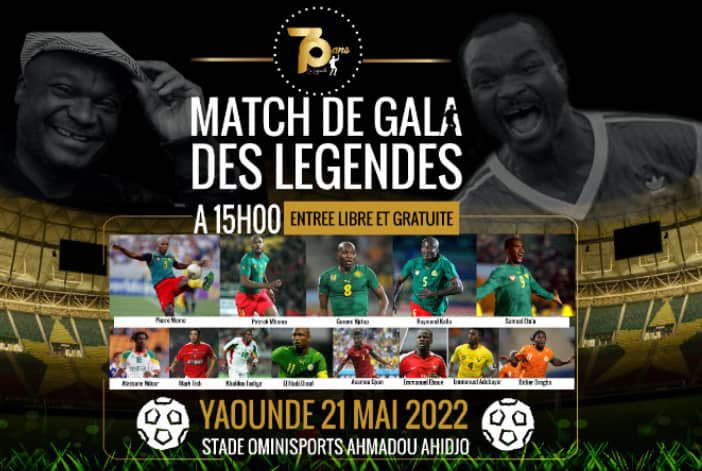 ELametoch's tweet photo. Venez vibrer avec la #légende Roger Milla, #footballeur #africain du siècle ce samedi à #Yaoundé avec la présence des #icônes du football camerounais, africain et mondial.
#célébration #gala https://t.co/XmYYwIKbFm