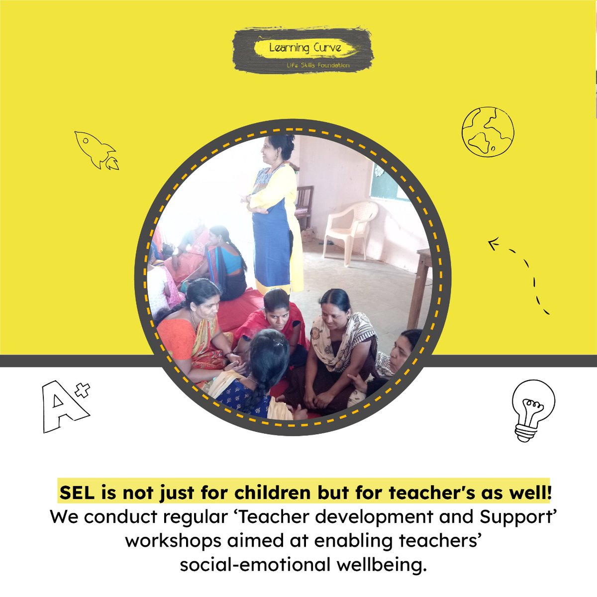 Research reveals that ‘Teaching’ as a profession can be extremely stressful and daunting. Stress being contagious in nature, teachers’ stress can cause stress among students. 

#SEL #socialemotionallearning #socialemotionaldevelopment #viral #india #ngo #SEL #education