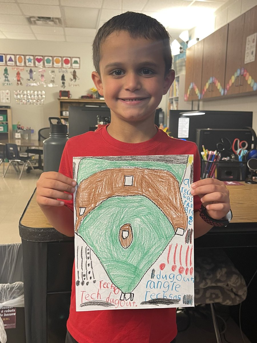 kdsmith1218's tweet photo. When #baseball is life you draw pictures like this! Love this baseball lovin boy! @TTU_Baseball @Rangers #ForTheLoveOfTheGame ❤️🖤⚾️❤️💙 https://t.co/QwJFHQqQkC