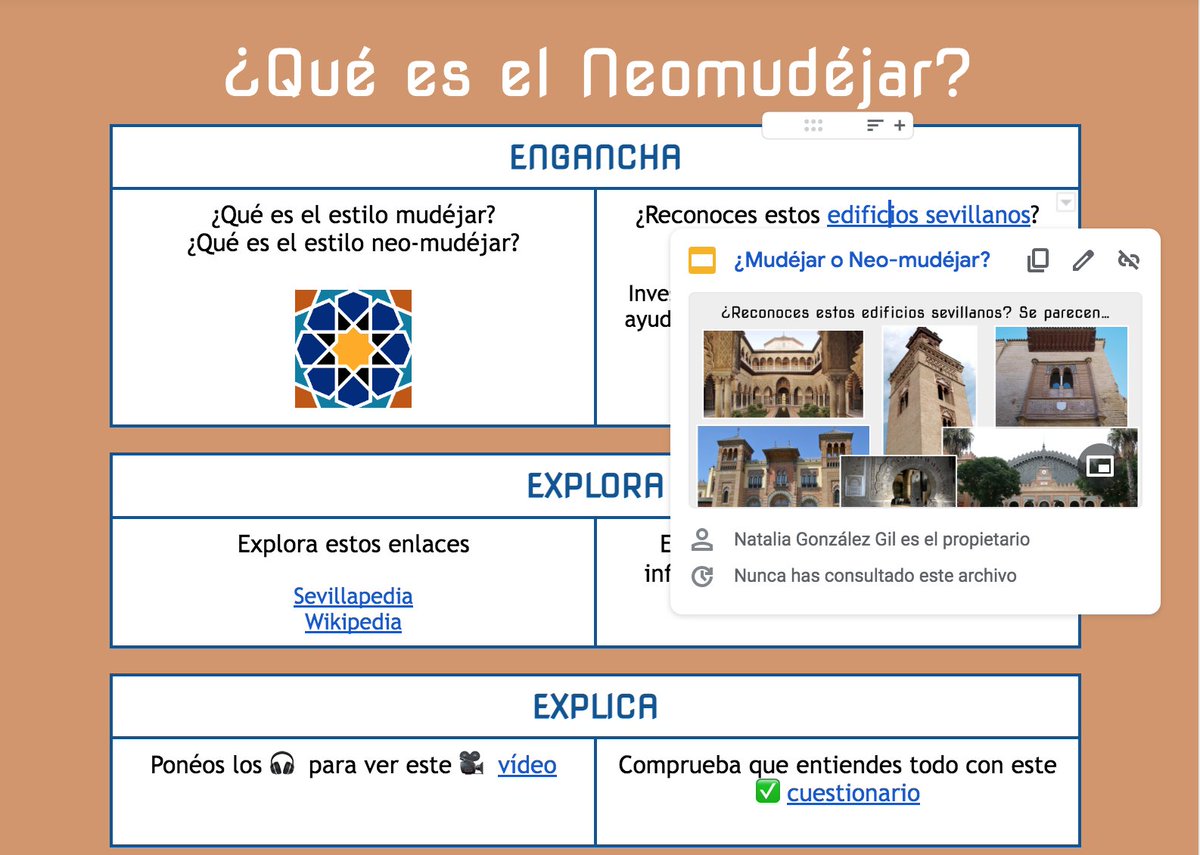 Hiperdocumentos's tweet photo. 🆕#hiperdocumento muy especial: Fruto de la colaboración con @GoogleForEdu @ieducando 🙌 en la iniciativa #Googleonthemove salimos al centro 🚶🏻♂️🚶🏽♀️de Sevilla con #chromebooks 💻 y 📱 para aprender sobre el #neomudejar #historia #jamboard #GoogleMyMaps
🔗https://t.co/BHW2GD8wdG https://t.co/gVF3ZbRgqt