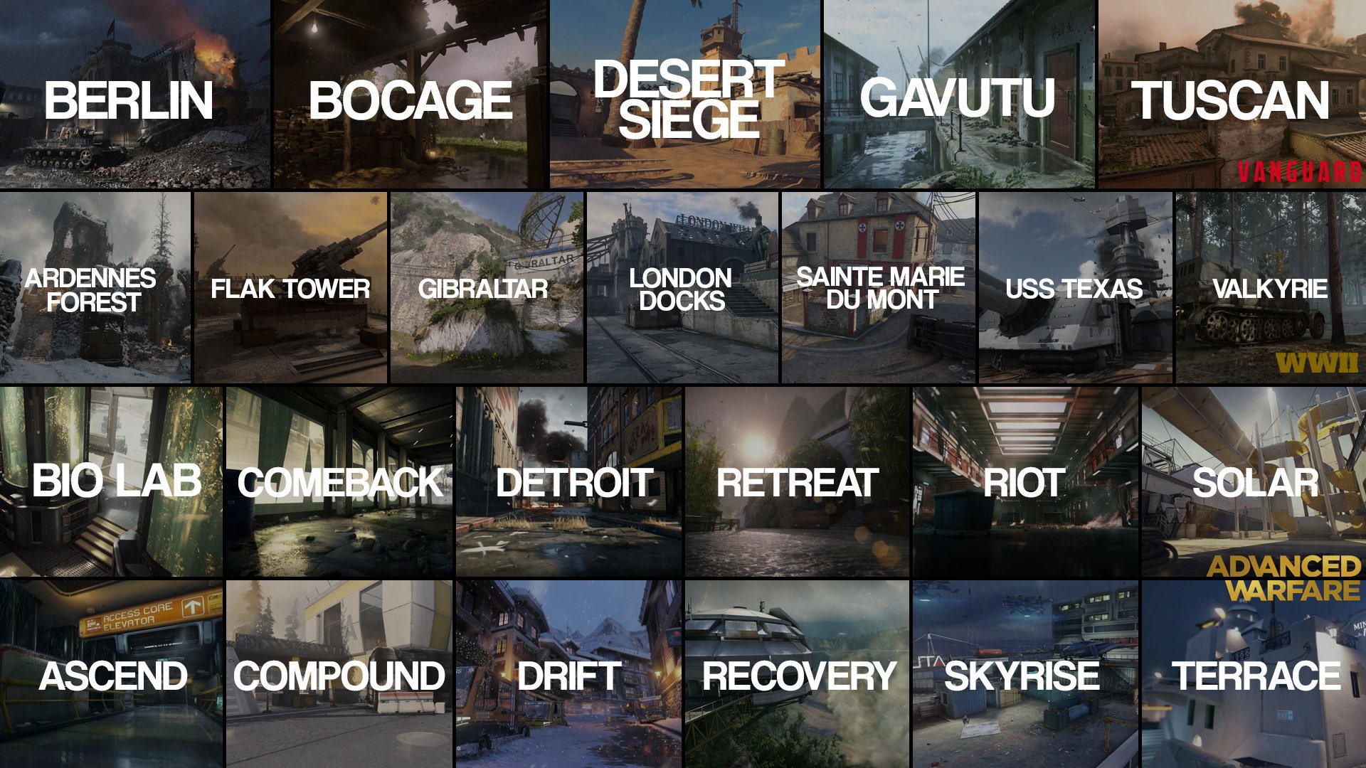 Call Of Duty Advanced Warfare All Maps