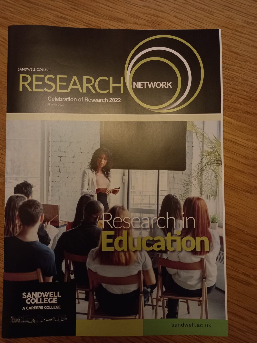 Nim_Knott's tweet photo. Tomorrow is the second annual Celebration of Research @sandwellcollege. The event is bigger and better than last year and has the added endorsement of being opened by our Principal with presentations from our very first research scholars. To say I'm proud is an understatement. https://t.co/WtWVkDisbL