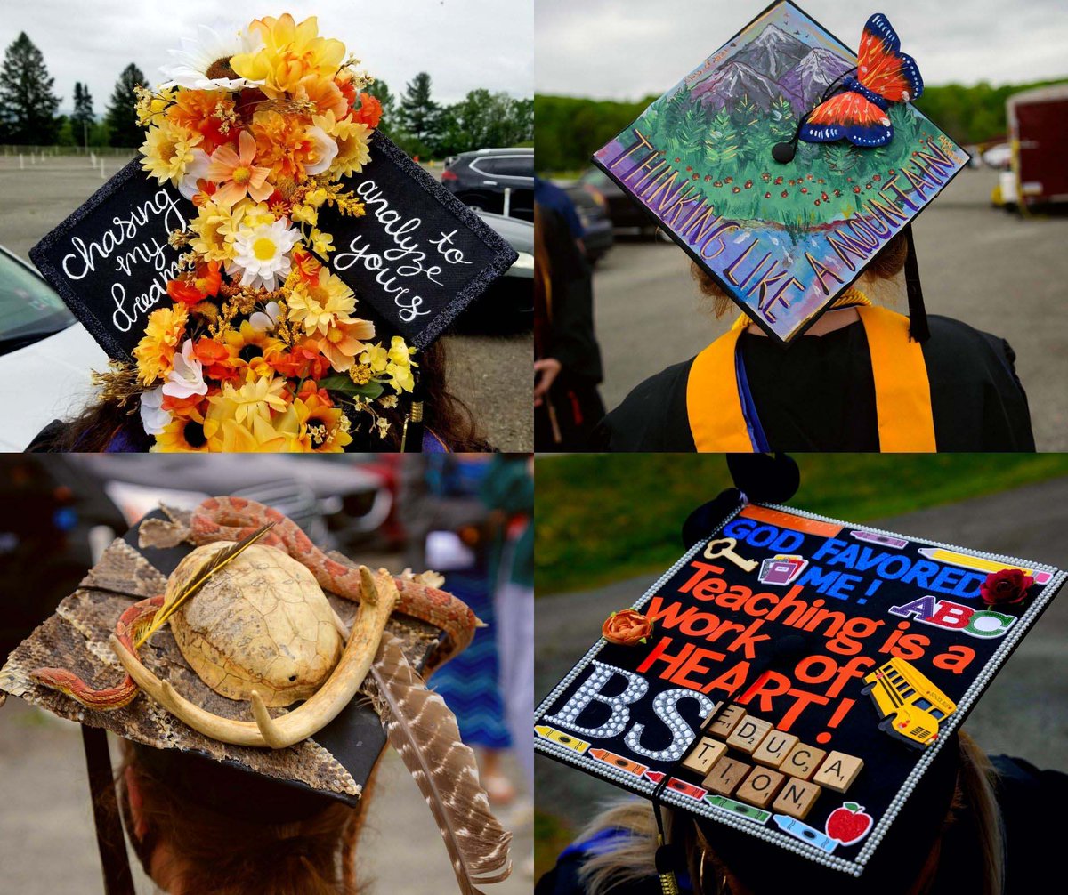 KeystoneCollege's tweet photo. 🎓Flashy, classy, or clever? Class of 2022 show us your decorated graduation caps! Submit a photo of your decorated cap to publicrelations@keystone.edu or to us on social media and we'll share the designs through our social channels 🎓 #kcgrad https://t.co/2YZzbmdWGJ