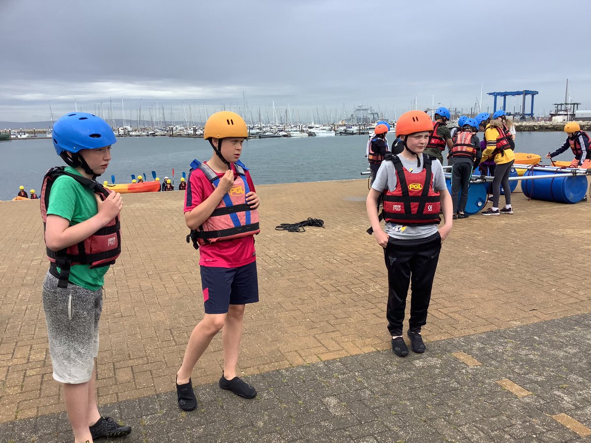 StPetersPilning's tweet photo. And the tales of Day Three continue! After lunch, Groups One and Two ventured off-site to partake in raft building, while group Three stayed for their own sensory walk and some rock climbing 😺 https://t.co/xFZSXYNP6G