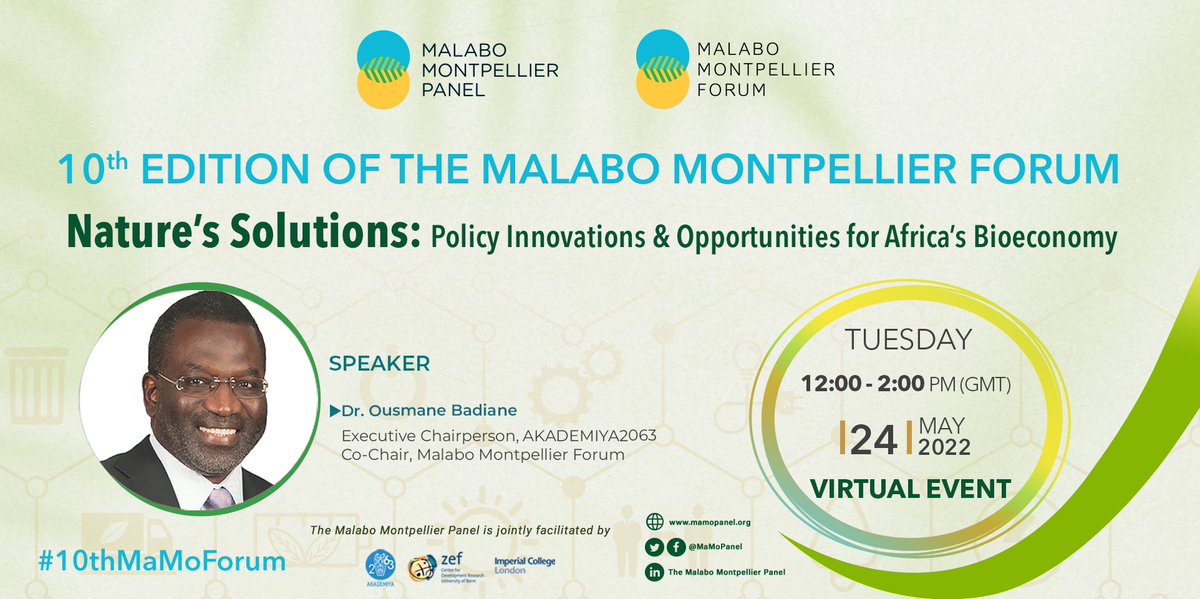 test Twitter Media - We're delighted to announce that @DrOBadiane, Executive Chairperson, @AKADEMIYA2063 Co-Chair & @MamoPanel will be speaking at the 10th Edition of the Malabo Montpellier Forum! 

Register Today👉https://t.co/bm9NoTFxlE 
More👉https://t.co/lemNb7PGs0 https://t.co/a2xI4krZ62