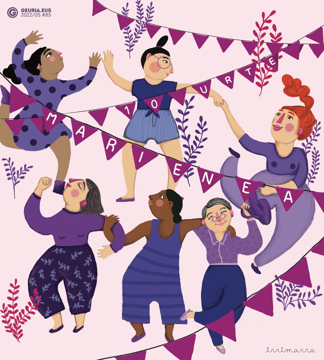 🥳 Zorionak Marienea!
#azalilustratua
🖌 <a href="/irrimarra1/">irrimarra</a> 

#marienea #basauri #irrimarra #emakumeak