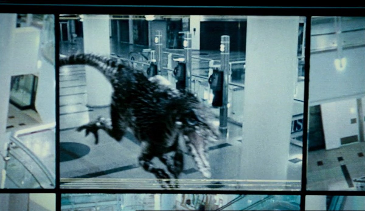 PrimevalLegacy's tweet photo. So I work security at the local mall and saw this on the CCTV. Investigated and seems we aren't even safe from these Dinos indoors. Think we might need a specialised team to deal with this? #dinotracker  #JurassicWorld #JurassicWorldDominion https://t.co/b5t73llwrI