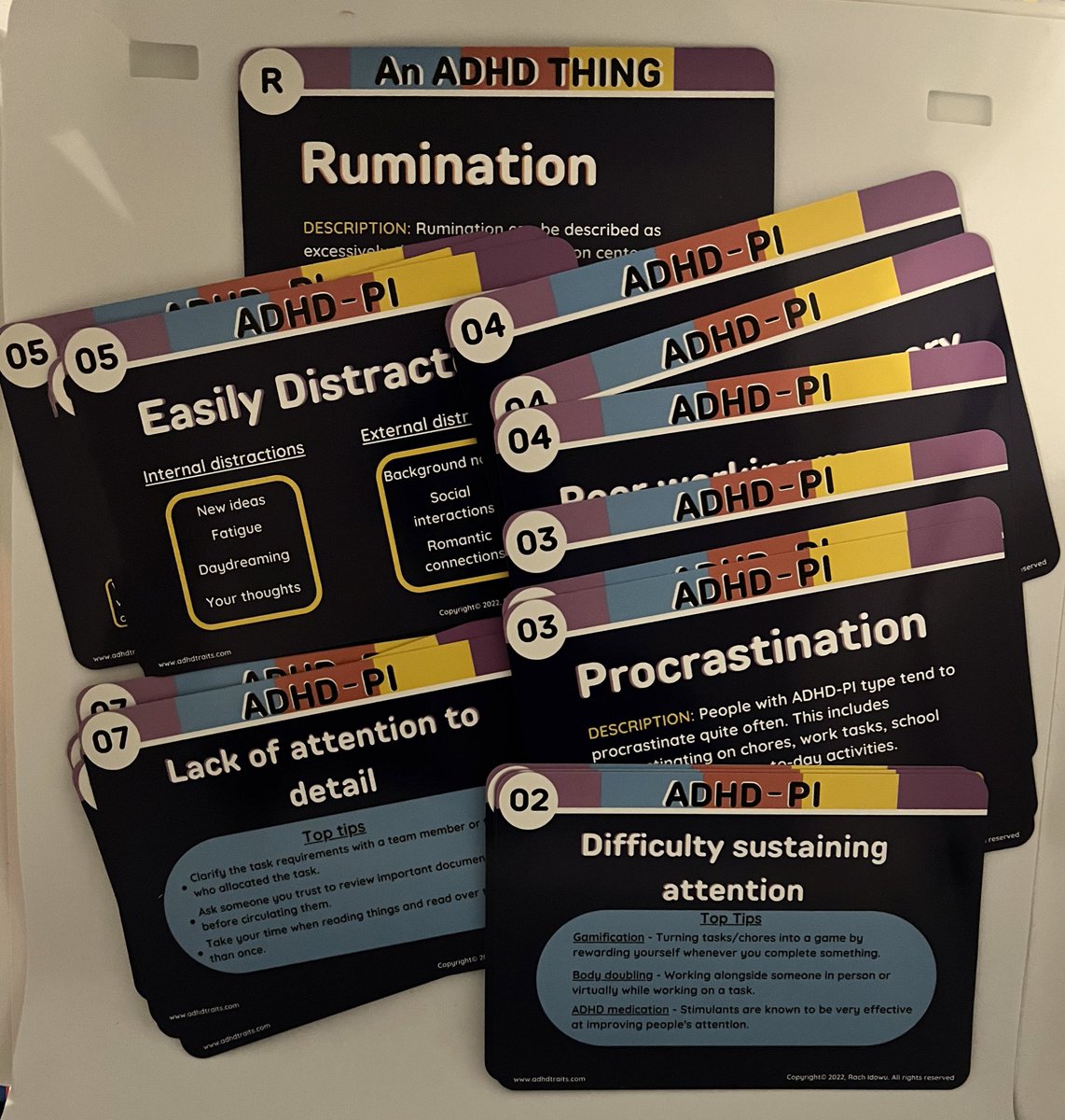 AdultingADHD's tweet photo. ADHD TRAITS FLASHCARDS GIVEAWAY

🧠 RT or like this tweet to enter
🧠 I’m giving away 20 flashcard decks!
🧠 Shipping internationally 

Ends 25th May! 🎉 https://t.co/0rrQVKMyrF
