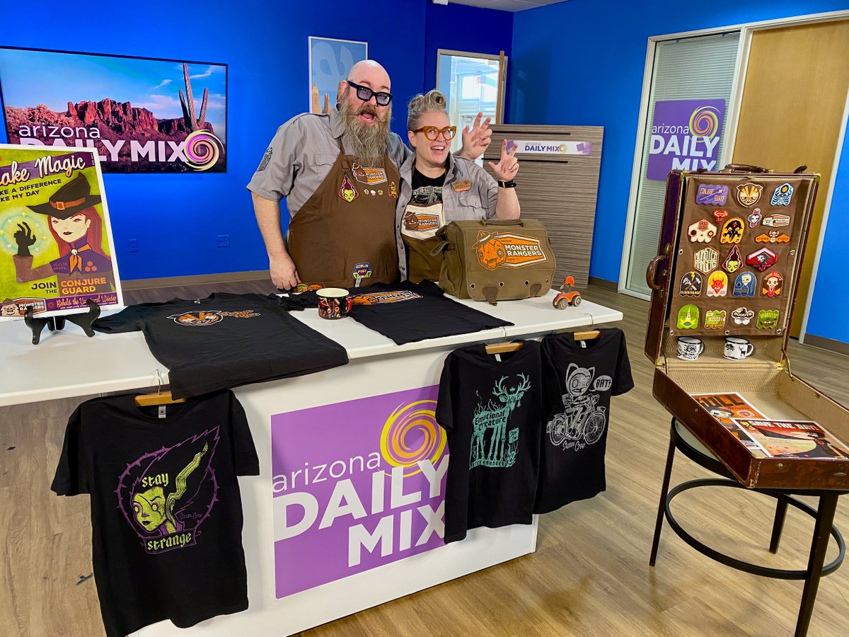 Big thanks to @AZTV_7  and <a href="/azdailymix/">Arizona Daily Mix</a> for having us on today! Superb crew + Brad Perry magic energy! @not_an_energy_vampyr