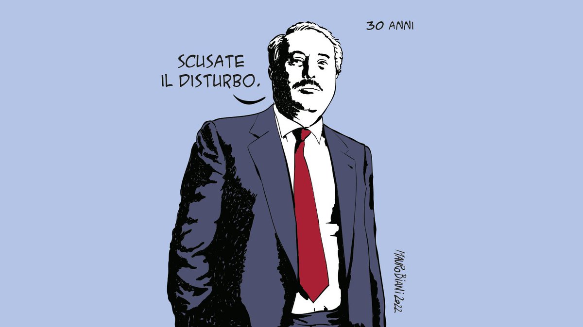 La7tv's tweet photo. La vignetta di 
@maurobiani per la puntata di #Atlantide di questa sera dal titolo: "La guerra di #Capaci". 30 anni dopo, cosa sappiamo e cosa non sappiamo di quella strage, delle stragi di mafia? 

@andreapurgatori https://t.co/RBVxA7qYI4