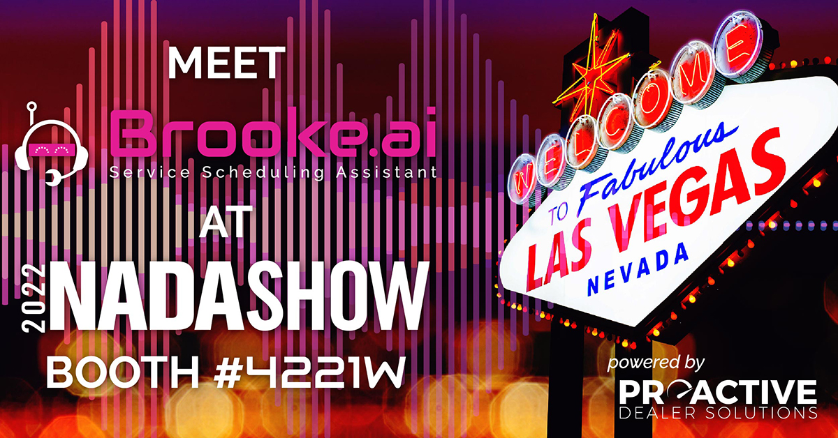 pdsbrooke_ai's tweet image. Missed us at NADA 2022? Schedule a demo in the bio today! 

#ProactiveDealerSolutions #Brooke #DVA #AI #ArtificialIntelligence #Automotive #WeAreModernRetailing #ModernRetailing #DigitalRetailing #MachineLearning #DigitalVoiceAssistant