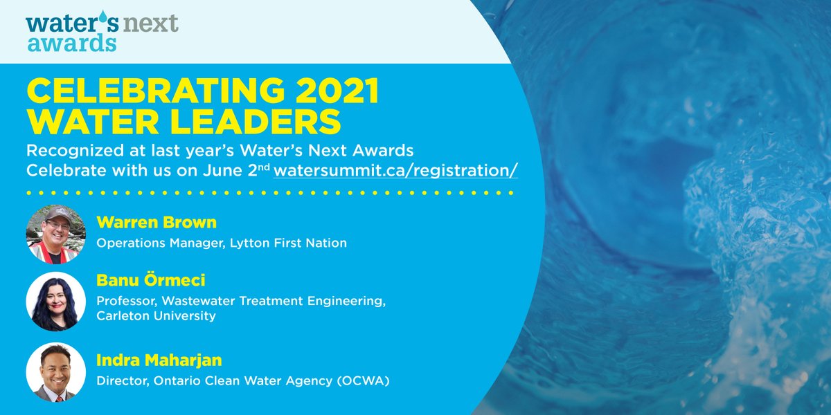 The results are in!

 Drinking water project category finalists are: 

<a href="/HalifaxWater/">Halifax Water</a> 
<a href="/ducanada/">Ducks Unlimited CAN</a> 
<a href="/AqueductECO/">Aqueduct Water Systems💧</a> 

Join us at the Water's Next Awards gala on June 2nd to celebrate with these amazing #water champions!🏆

watersummit.ca/registration/