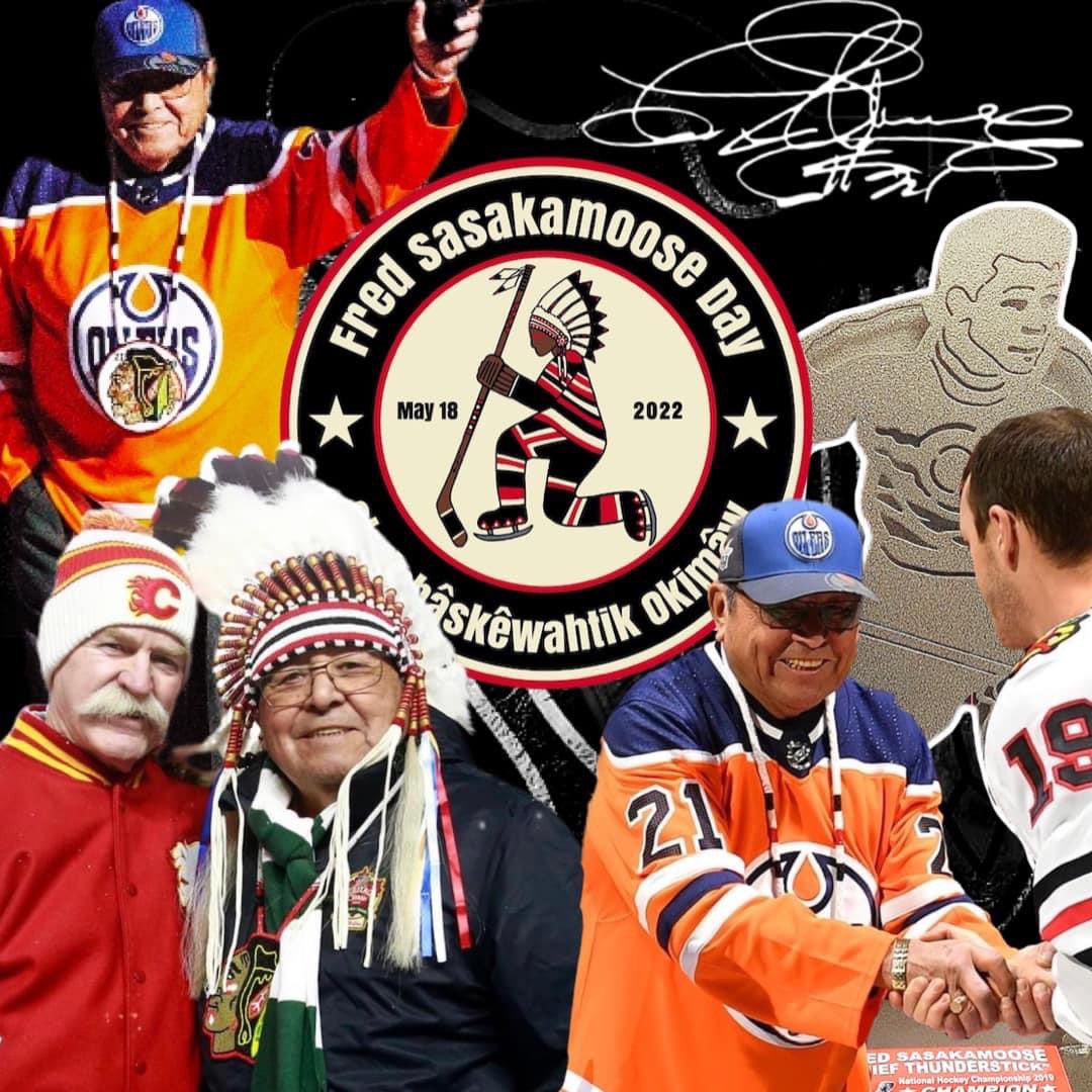 Treaty_2's tweet photo. Miigwech Fred Sasakamoose for blazing trails for our Abinoonjiaag as the 1st Indigenous NHL Player!! #FredSasakamooseDay #Treaty2 #Treaty4 #NHL https://t.co/6lQD8K31gi
