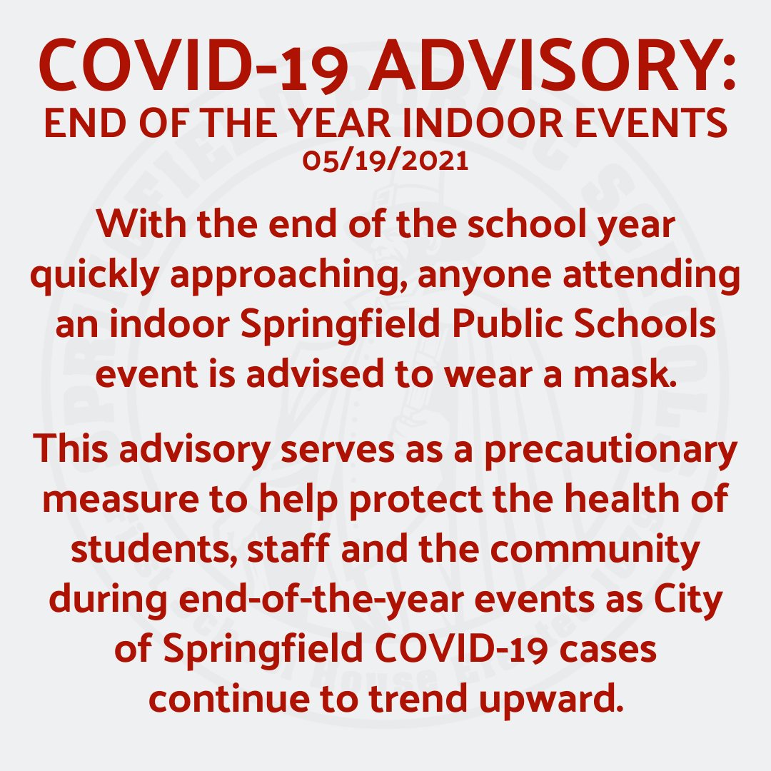 COVID-19 Advisory for END OF THE YEAR Events, 05/19/22