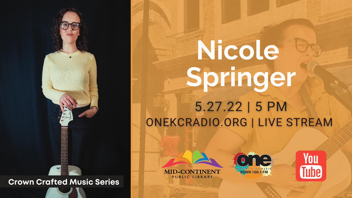 Coming May 27th. The next installment of the Crown Crafted Music Series with Nicole Springer. Don't miss it!