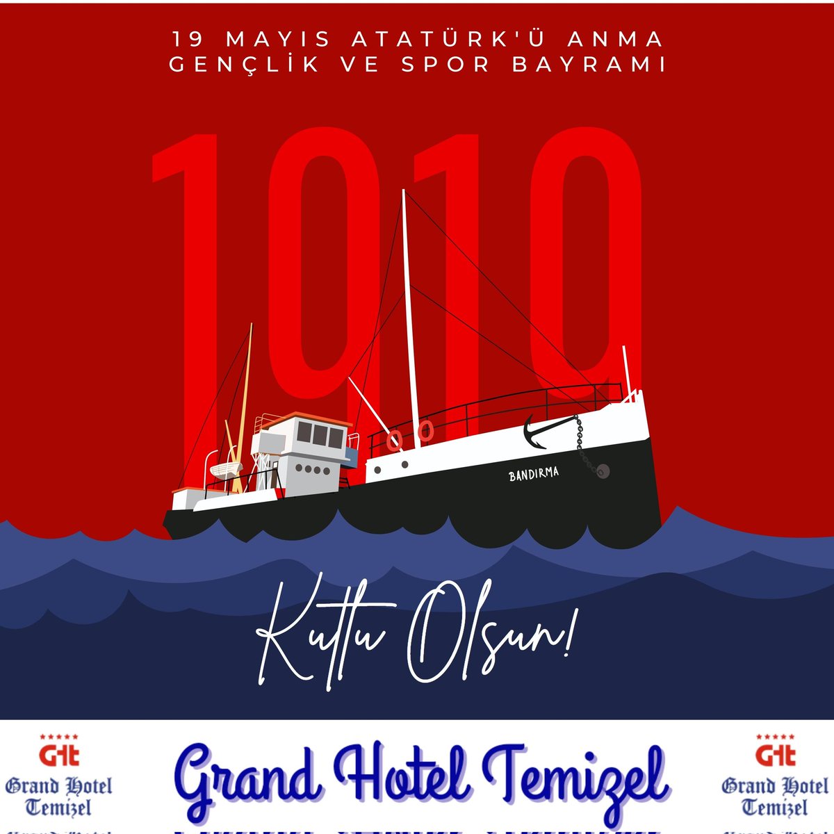 Ey yükselen yeni nesil, gelecek sizindir. Cumhuriyeti biz kurduk; onu yükseltecek ve sürdürecek sizsiniz ( K. Atatürk ). 
19 Mayıs Atatürk'ü Anma Gençlik ve Spor Bayramınız kutlu olsun.

#19Mayıs #atatürk #İlkAdımRuhu #19Mayis1919 #19MayısGenclikveSporBayramı