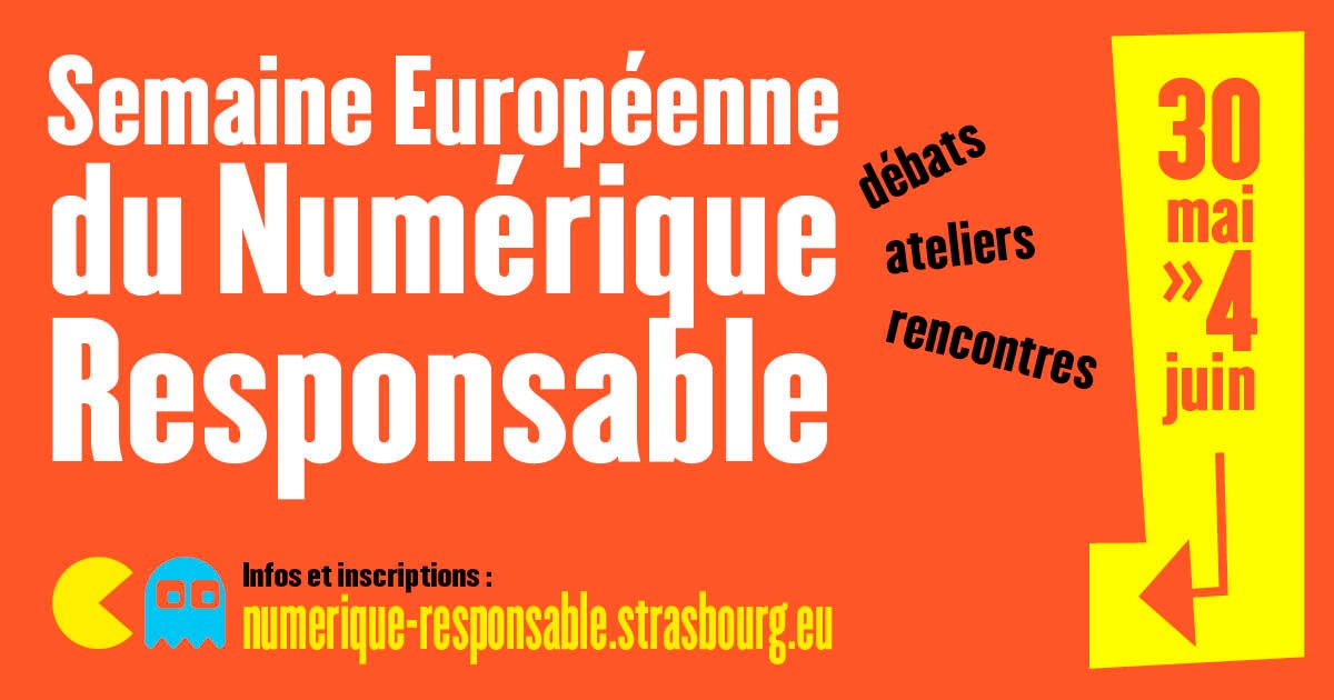 c_zorn's tweet photo. 📢 30/05-04/06 > #SemaineNumeriqueResponsable à @strasbourg !
Pour découvrir le programme 2022 et vous inscrire aux événements👉 https://t.co/Yg0TDumWuy
#NumeriqueResponsable #DigitalSustainable #sustainability #GreenIT #Data #EuPeople #DigitalEUsovereignty #EUGreenWeek 
#RT ! https://t.co/y9ZNarsH9x