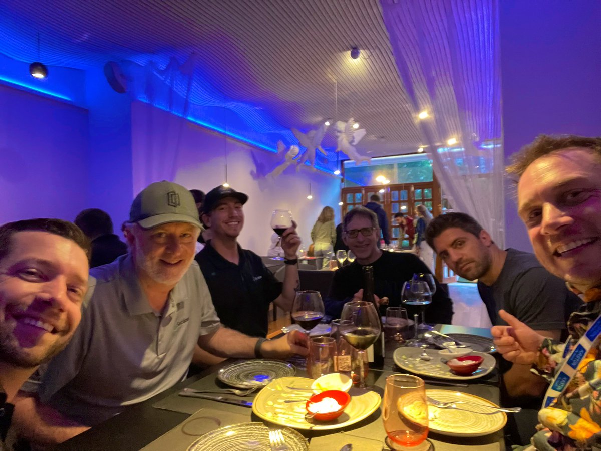 After an incredible (and long) day talking with customers and partners about our vision for edge computing, the <a href="/sectionio/">Section</a> team are enjoying a delicious dinner together.
