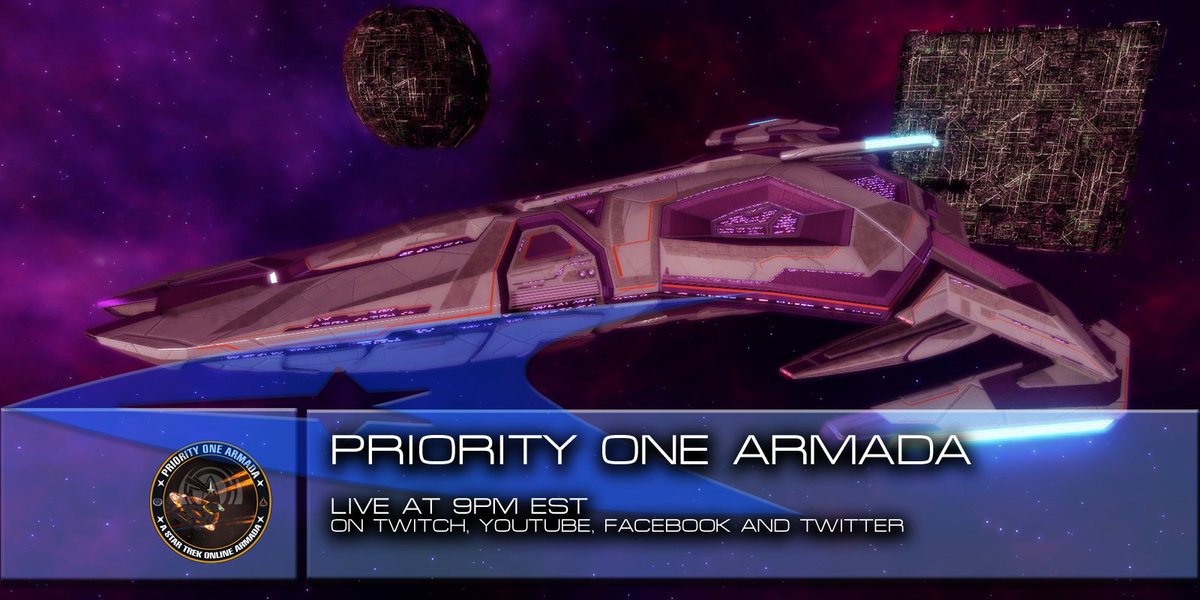 P1Armada's tweet photo. Attention Captains! This coming Saturday on #PriorityOneArmadaLive we'll be giving away 3 Groupees B&GCofA Mega Pack Codes! So for your chance to win one of these really cool prizes, be sure to tune into the show at: https://t.co/Mg7LV39Gz0 #StarTrekOnline https://t.co/uW4mZxOf0d