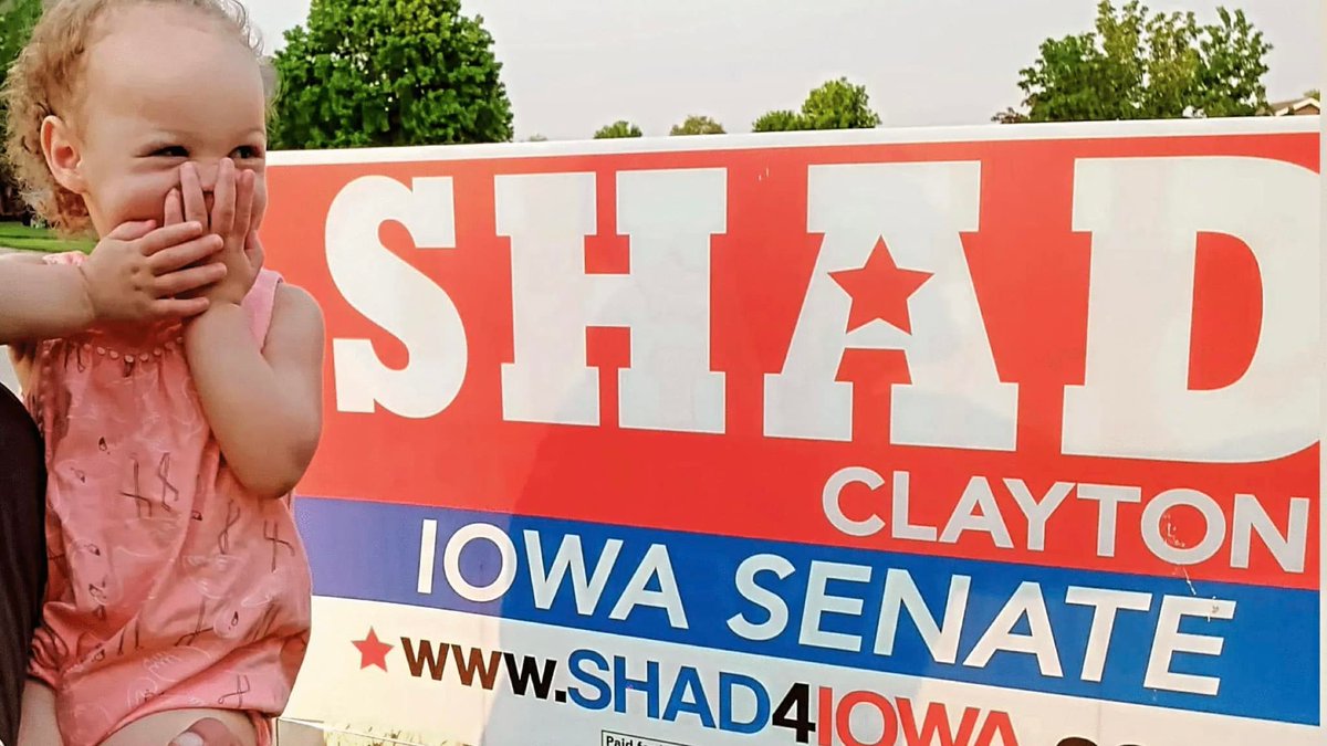 ShadForIowa's tweet photo. So, on June 7, vote for me at the ballot box, and I promise to stand tall in the batter’s box for our children. Put the bat in my hands and I vow to hit a home run for our children’s future! 🇺🇸

#VoteJune7
#ShadForIowa https://t.co/IhOFGx7Fee