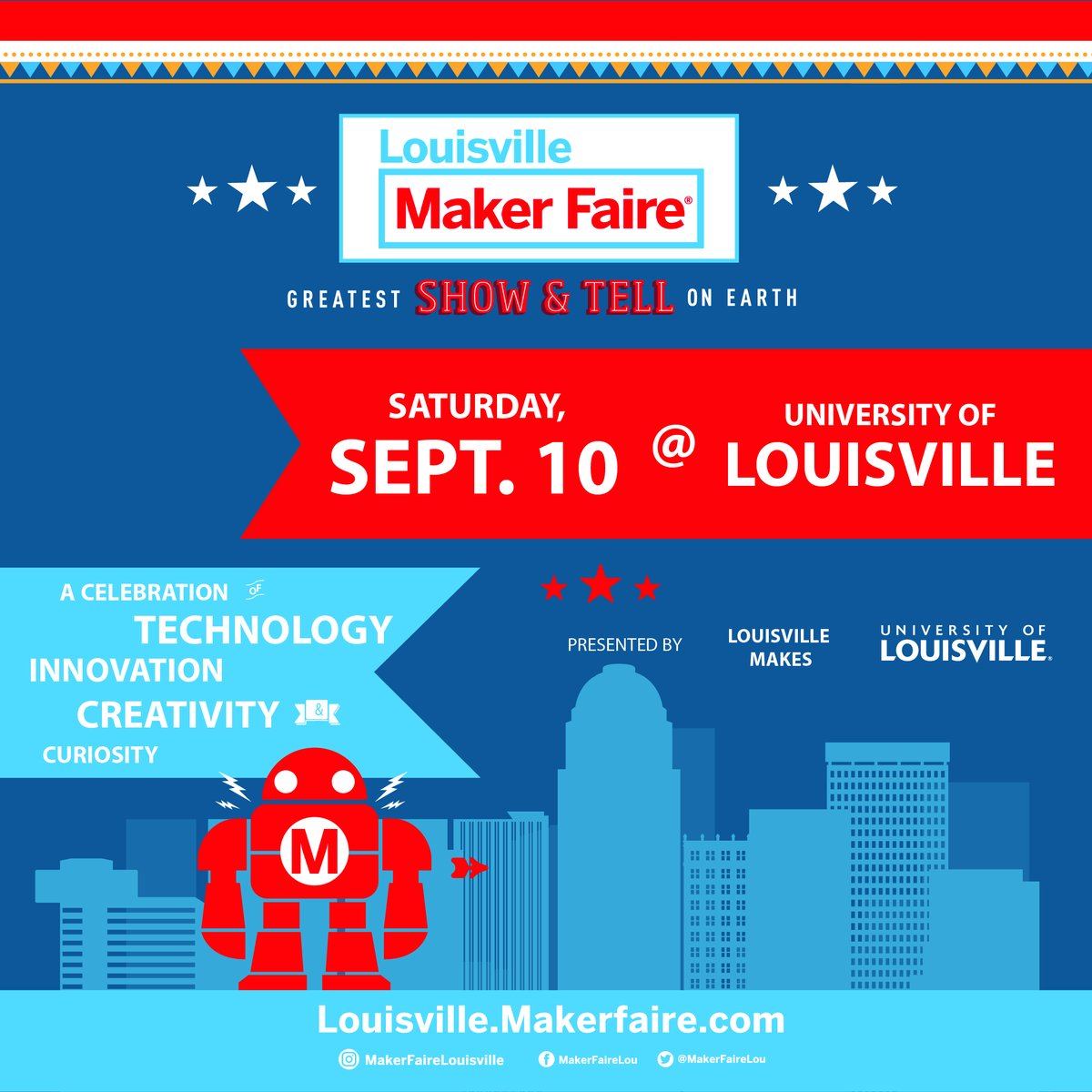 Call for Makers! Maker Faire is back! We hope you will join us September 10 at the University of Louisville to celebrate all the amazing things our local maker community has to offer. Check out our website in our bio for more information on how to get involved!