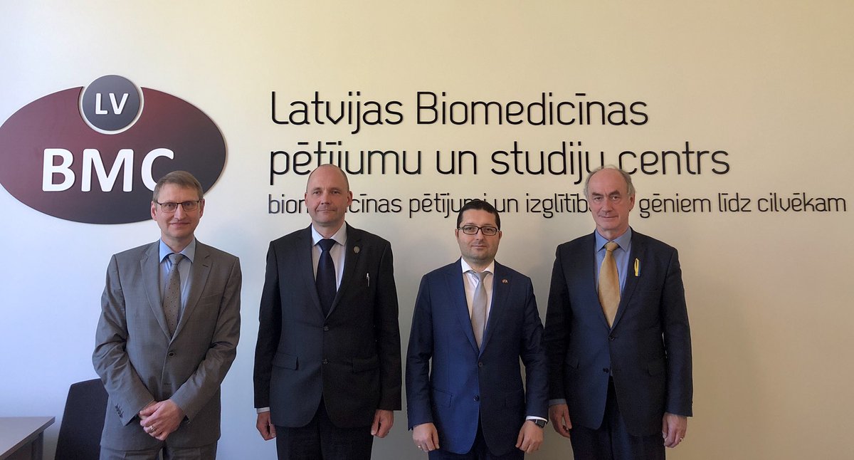 An exciting event I was part of today - signing of 🇲🇩🇱🇻 Cooperation Agreement in Biomedicine btwn State University of Medicine &amp; Pharmacy “Nicolae Testemitanu” and <a href="/BMC_LV/">BMC</a>. Grateful to Presidential Adviser on smart technology Rolands Lappuke 4 making it possible #sciencediplomacy