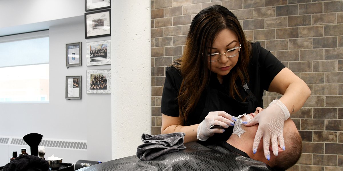 Students can kickstart a career in barbering in our new certificate program this fall. They'll develop key haircutting skills and gain real-world experience in the Lloydminster campus hair salon. Read more 👉 bit.ly/LakelandBarber

#LakelandCollege #news #SkillsforJobs #barber