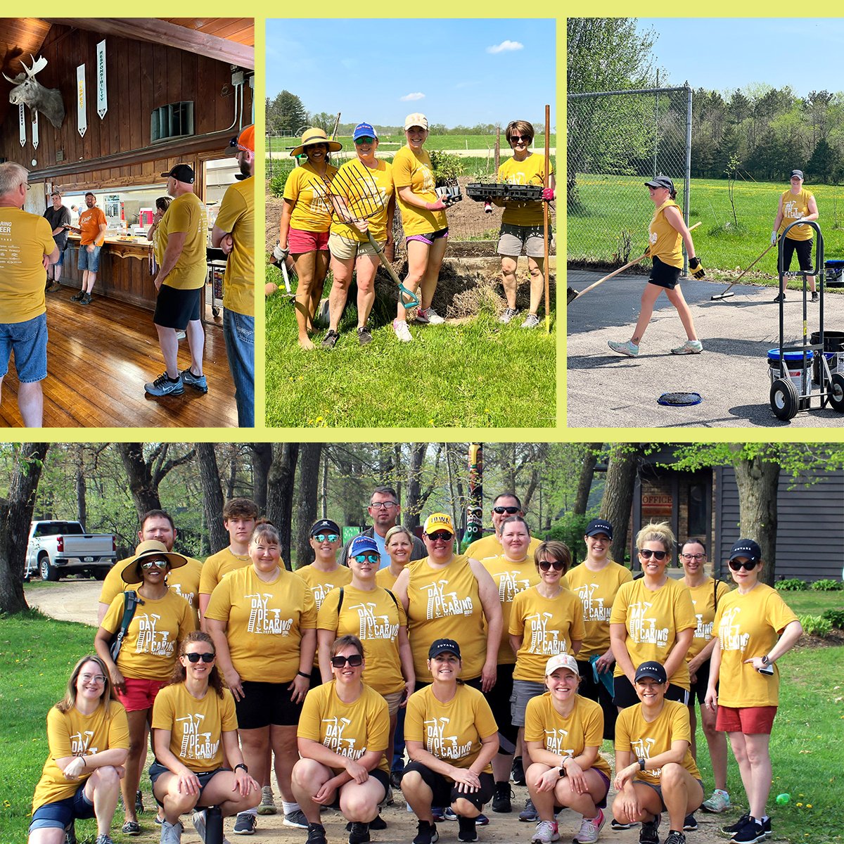 UnitedLifeInsCo's tweet photo. Hats off to our KuvareKares team who volunteered for United Way of Eastern Iowa's Day of Caring, taking on several clean-up and gardening projects at Camp Wapsi. It's great to make a difference in the communities where we work and live! https://t.co/meKLWhAxRr