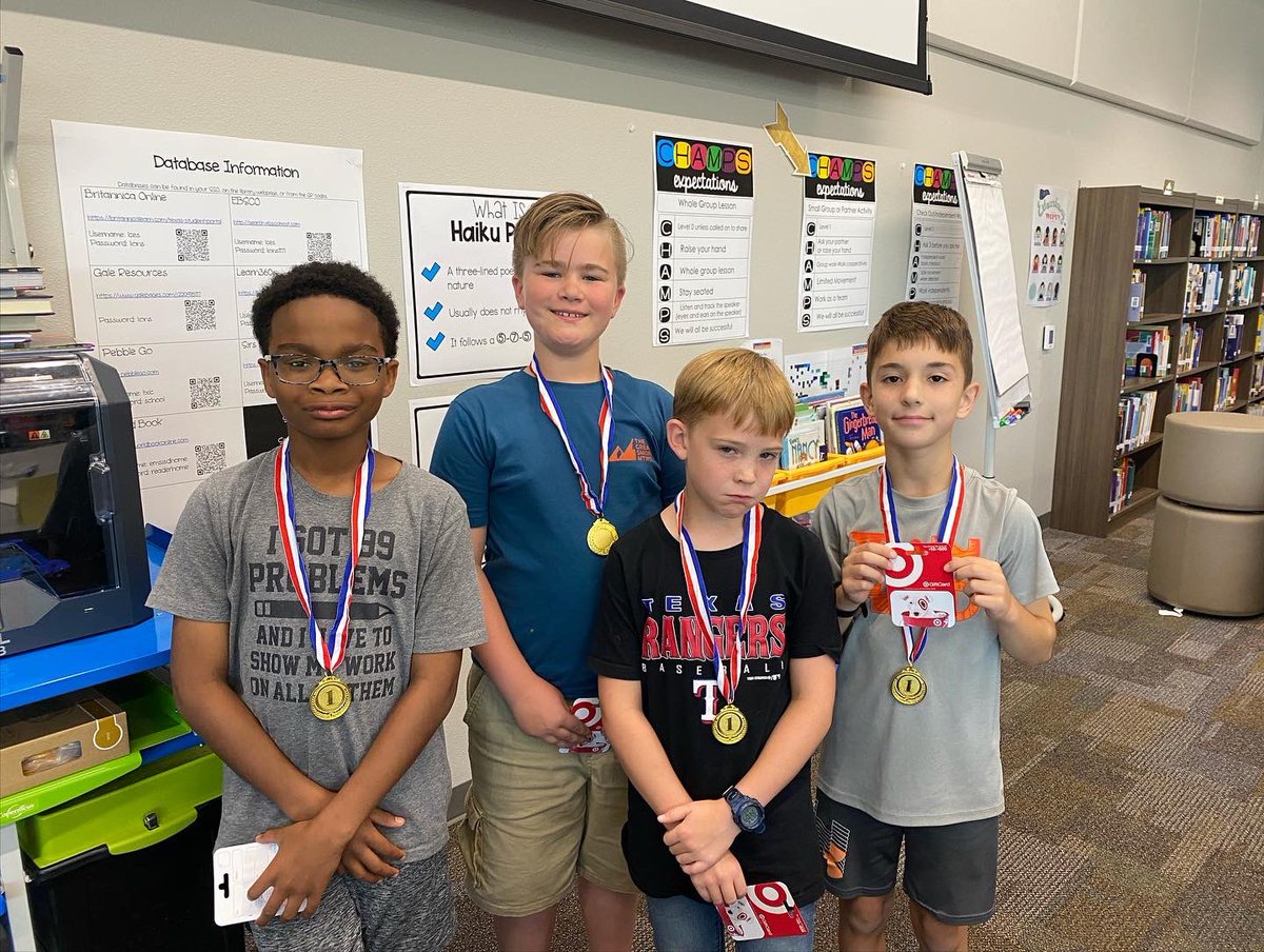 LCE_Lion_Lib's tweet photo. Congratulations to our winning teams! Thank you to all our battle teams. We are so proud of each of you for y’all your hard work. #lionpride! https://t.co/rORToPu6h4