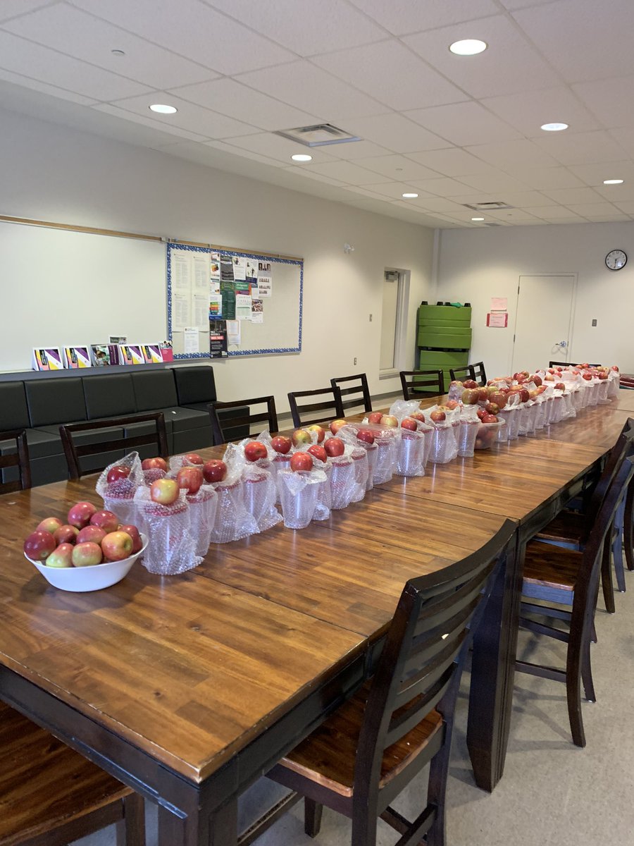 Jm3118Power's tweet photo. A fresh apple paired with an @APPLESchools cup to help @HolyTrinityYMM staff make it through to the long weekend! @FMCSD #WeAreFMCSD @LisaHilsen https://t.co/rW9Z1jSk1O