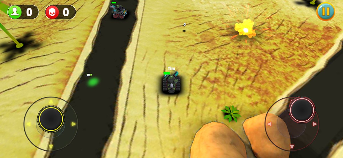 TankPotGaming's tweet photo. 🎮TankPot Gameplay🎮

🚀We designed our controls based on simplicity so anyone can easily enter a match &amp; know how to play

🏆There are just two analog sticks that control the movement of the tank &amp; shooting of tank’s cannon

Simplicity = Mass Adoption

#P2E #ETH #NFTGame #GameFi https://t.co/sPEV1fagpZ