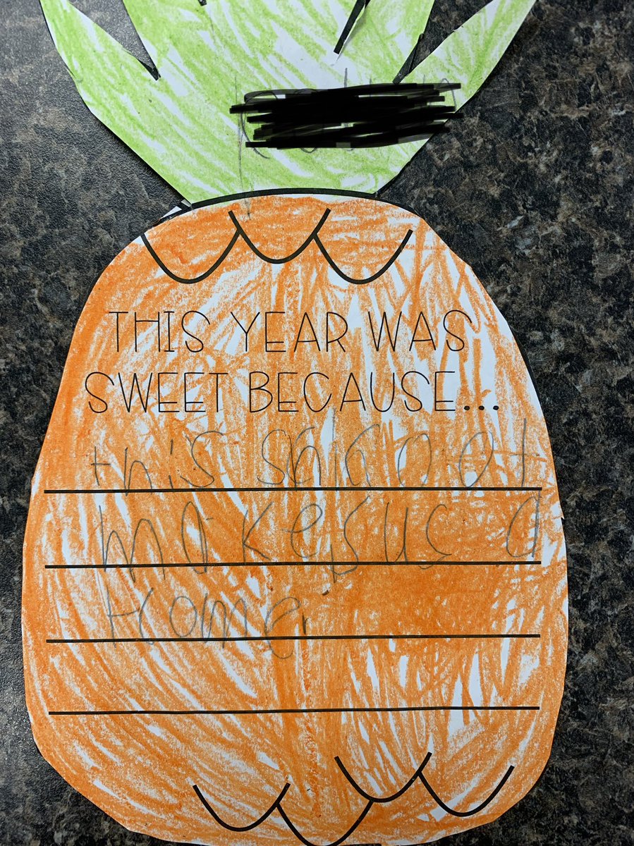 My favorite end of the year reflection from a 1st grade student who struggled with his emotions and behavior daily. The days can seem long, but this makes it all worth it! (Translation of writing: this school makes us a home) 🥰