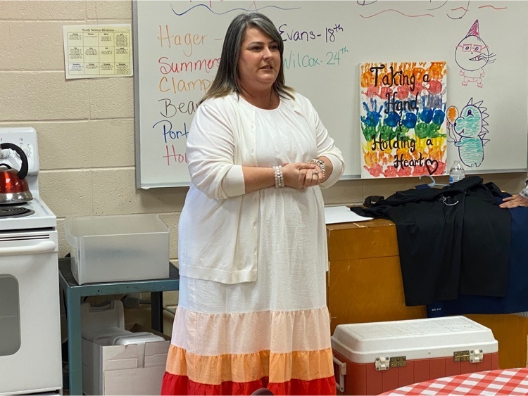 North Newton Elementary Staff welcomes New Principal Leah Hayes with reception on May 18, 2022.