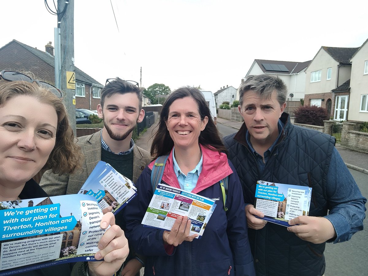 Great to be talking to residents in #Axminster today with @_ConnorPayne @annabeltall and @CllrRChesterton. Lots of support for @Conservatives and #GettingOnWithTheJob