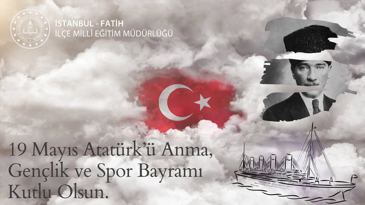 19 Mayıs Atatürk’ü Anma, Gençlik ve Spor Bayramı kutlu olsun.🇹🇷

🔗 meb.ai/sLjtPm

<a href="/tcmeb/">Millî Eğitim Bakanlığı</a> <a href="/istanbulilmem/">İstanbul İl Millî Eğitim Müdürlüğü</a> <a href="/memleventyazici/">Levent Yazıcı</a> <a href="/mucipkina/">Mucip KINA</a> <a href="/AtakanKarabag/">Atakan Karabağ</a> <a href="/ist_arge/">İSTANBUL MEM AR-GE</a>