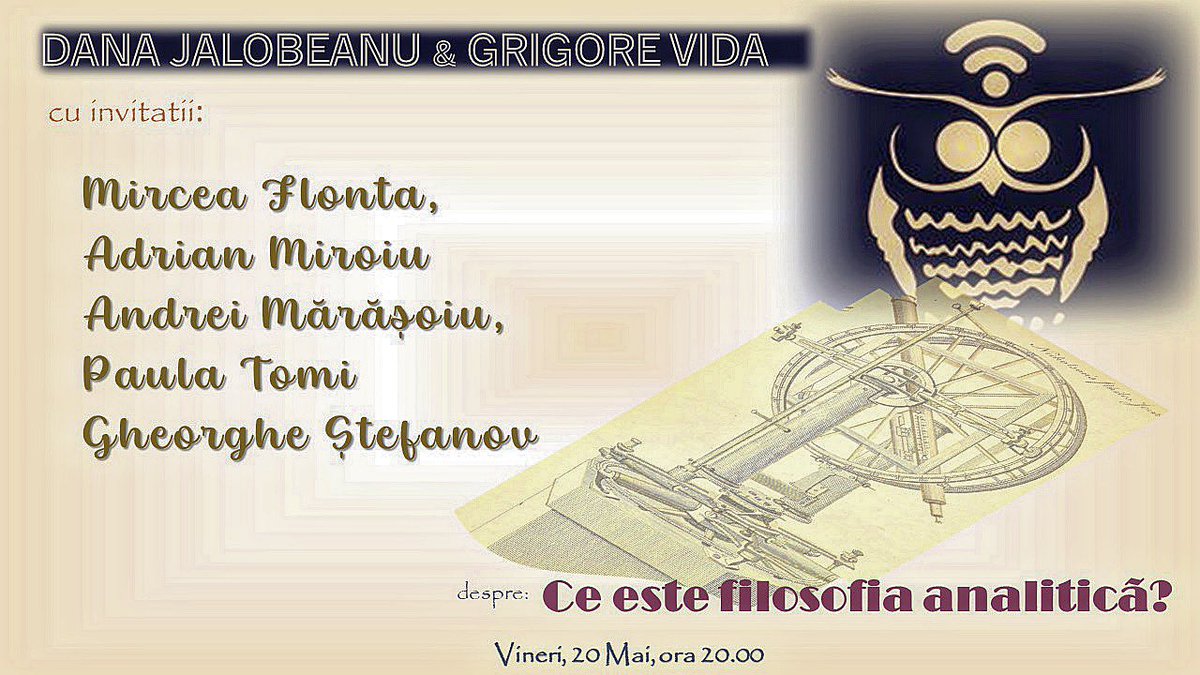 CafeneauaD's tweet photo. Ce este filosofia analitică? Curioși? Vă așteptăm pe canalul nostru de youtube @cafeneaua.filosofica , vineri 20 mai, ora 20.00 #cafeneauafilosofică #mirceaflonta #filosofíanal��tica #aboutphilosophy #analiticalphilosophy #dialogues https://t.co/2aPN2T1OST