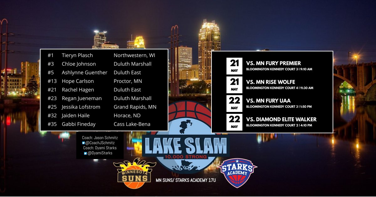 Dyami Starks (@dyamistarks) on Twitter photo 17U Girls schedule this weekend at Bloomington Kennedy. 6+ scholarship level kids coming off a State Championship 🥇 and One of the nation’s best 2028’s <a href="/ChloeJohnsonMN/">Chloe Johnson #5</a> will be making her 17U debut!!!! <a href="/GMacHoops/">Grant McGinnis</a> <a href="/EricJrAllStar/">EricJrAllStar</a> <a href="/FiveStateHoops/">Chuck Thompson</a> <a href="/TheMikePeden/">Mike Peden</a> 17U Girls schedule this weekend at Bloomington Kennedy. 6+ scholarship level kids coming off a State Championship 🥇 and One of the nation’s best 2028’s <a href="/ChloeJohnsonMN/">Chloe Johnson #5</a> will be making her 17U debut!!!! <a href="/GMacHoops/">Grant McGinnis</a> <a href="/EricJrAllStar/">EricJrAllStar</a> <a href="/FiveStateHoops/">Chuck Thompson</a> <a href="/TheMikePeden/">Mike Peden</a>