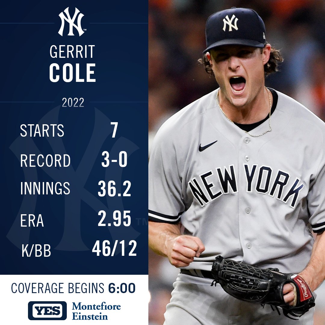 RT @YESNetwork: Gerrit Cole back on the bump in Baltimore tonight.
@MontefioreNYC https://t.co/qGXrwH1Z2F