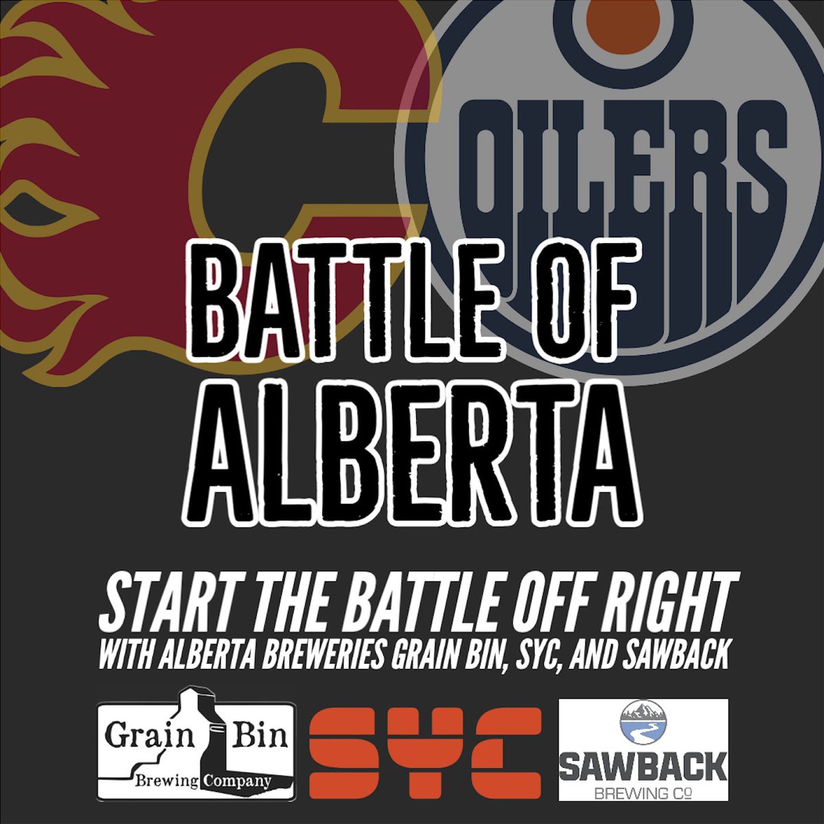 CraftBeerImport's tweet image. What better pairing than Alberta hockey and Alberta beer? Check out @grainbinbeer, @syc_brewing, and @SawbackBrewery for tonight game!  

#BattleofAlberta #CalgaryFlames #EdmontonOilers