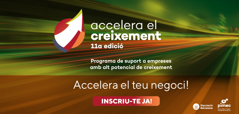 Coneixes el programa #AcceleraelCreixement de 
<a href="/PIMEC/">Pimec</a> i <a href="/diba/">Diputació de Barcelona</a>?
Si vols saber més, inscriu-te a una de les sessions informatives que hem programat per explicar els detalls del programa: 

Demà 19 Maig a les 11h👉pimec.org/ca/pimes-auton…

25 Maig a les 16h 👉pimec.org/ca/pimes-auton…