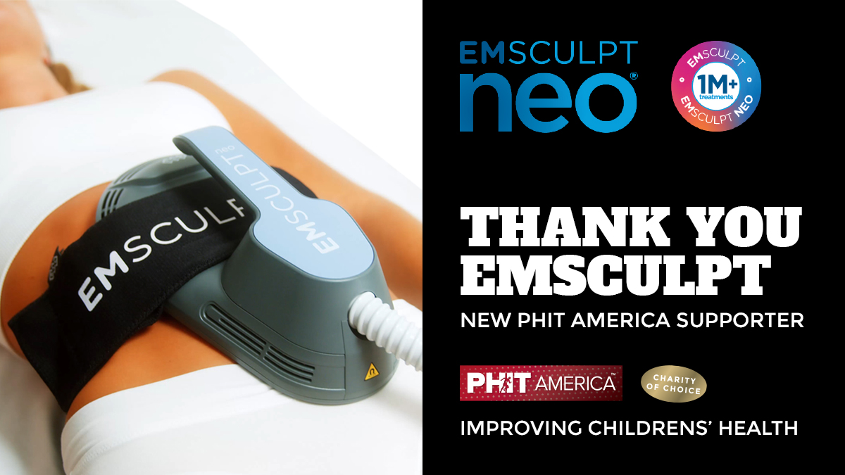 PHITAmerica's tweet photo. We're happy to have @BTLAesthetics as a PHIT America sponsor. Our echoed missions to improve the health/wellness of Americans make this partnership a great alignment. Through their donations PHIT America will ensure we have more kids that are active, fit & healthy. #EmsculptWeek https://t.co/v1OwoYZ3rl