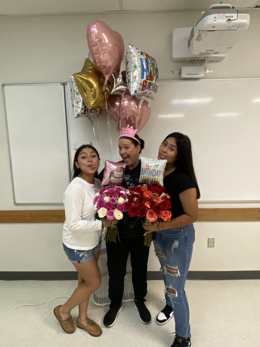 Love, love, love these kids! Soccer girls know how to do a birthday right. There was also cake, but that got messy! 😂 #appreciativecoach ⁦<a href="/PfISDAthletics/">PfISD Athletics</a>⁩ ⁦<a href="/JBConnallyHS/">Connally High School</a>⁩